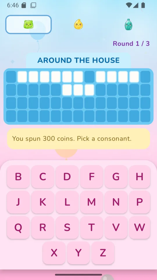 Choosing a consonant after a spin